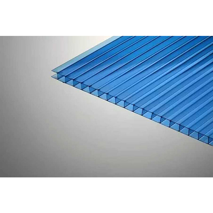 Сотовый поликарбонат 10 мм КОЛИБРИ синий 2100х12000 мм